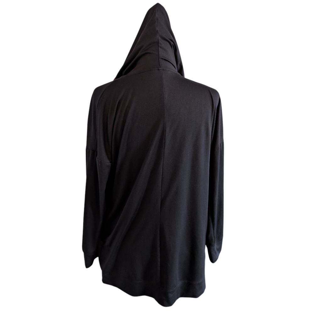 Roots Lightweight Cardigan Women Small Black Open Front Layering - Picture 3 of 14
